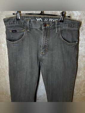 RVCA (31x32 actual) Men’s Gray Jeans with Slim Straight Fit
